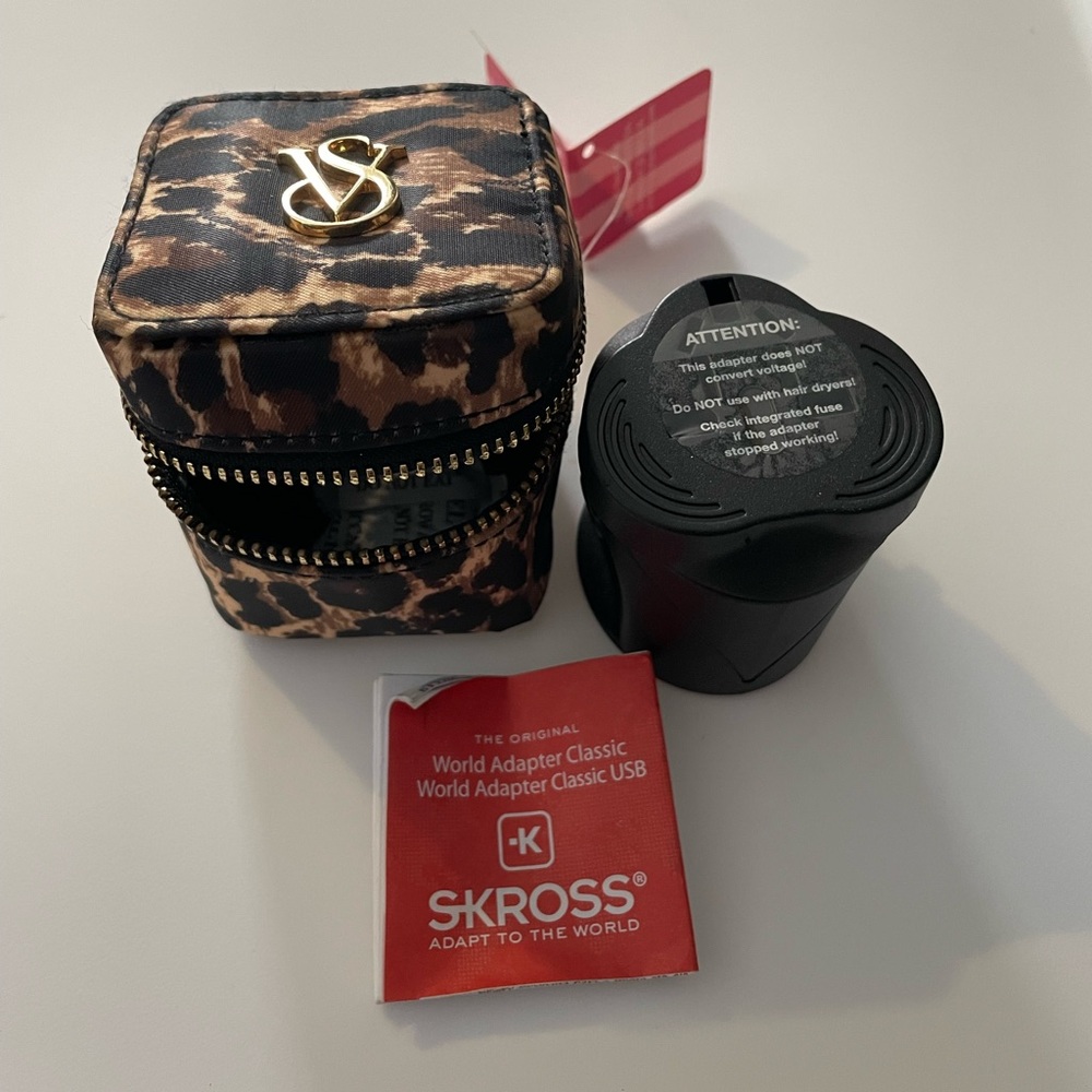 Victoria’s Secret Universal Travel Charger in Animal Print Case